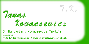 tamas kovacsevics business card